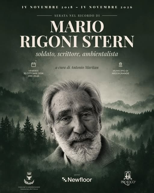 Locandina di Serata nel ricordo di Mario Rigoni Stern