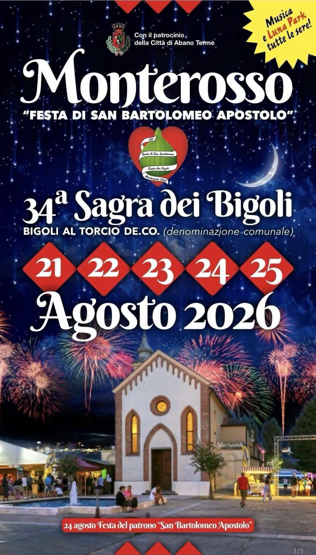 Affiche de FESTA DI SAN BARTOLOMEO APOSTOLO - 34ª Sagra dei Bigoli