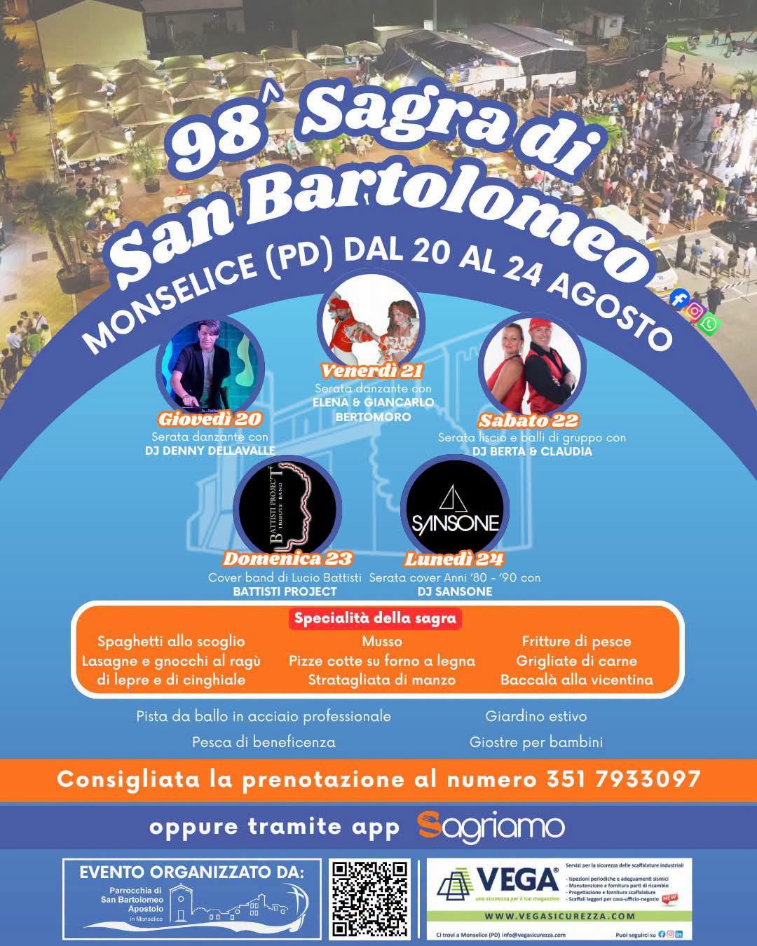 Affiche de 98^ Sagra di San Bartolomeo