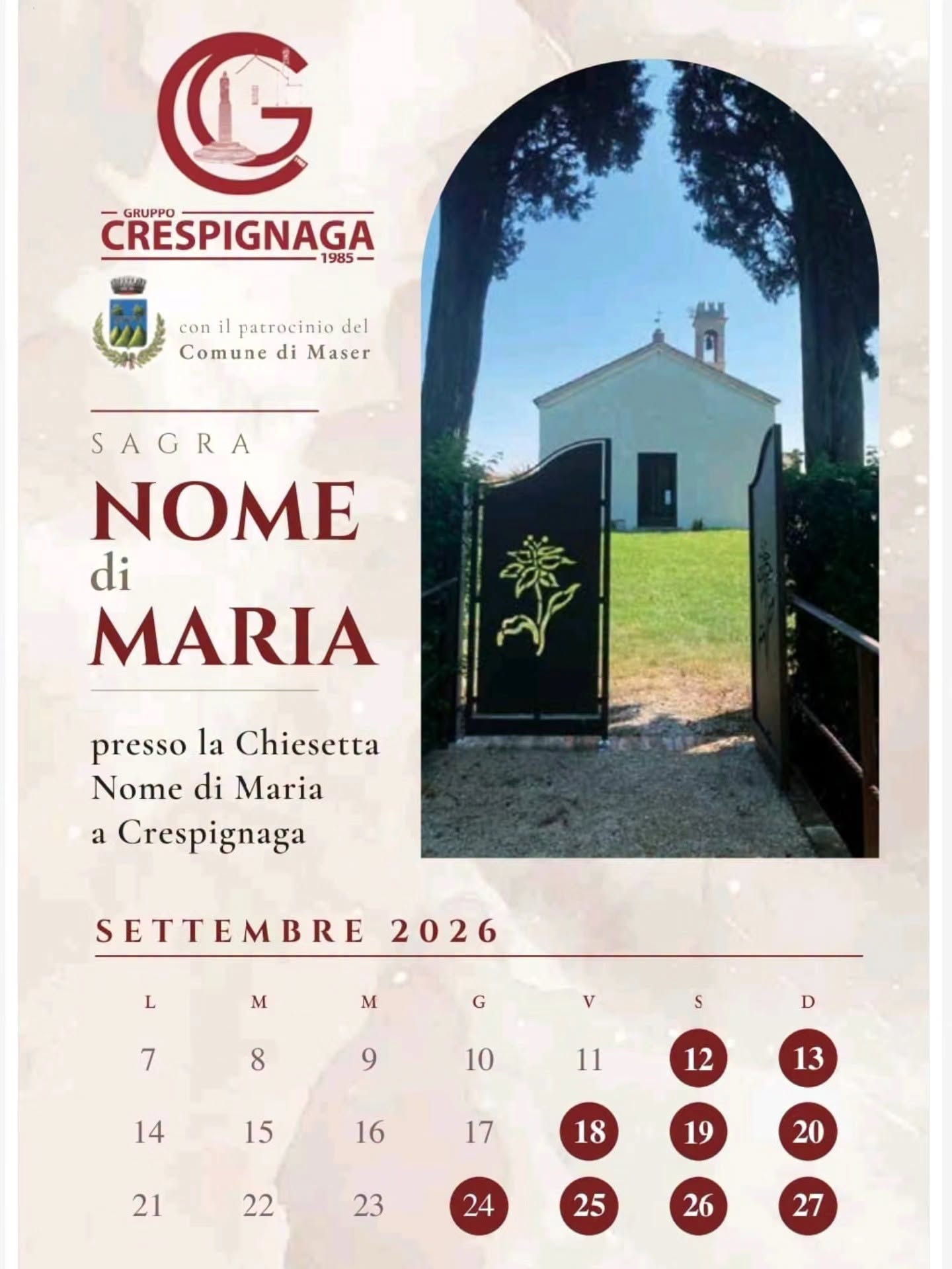 Locandina di Sagra Nome di Maria