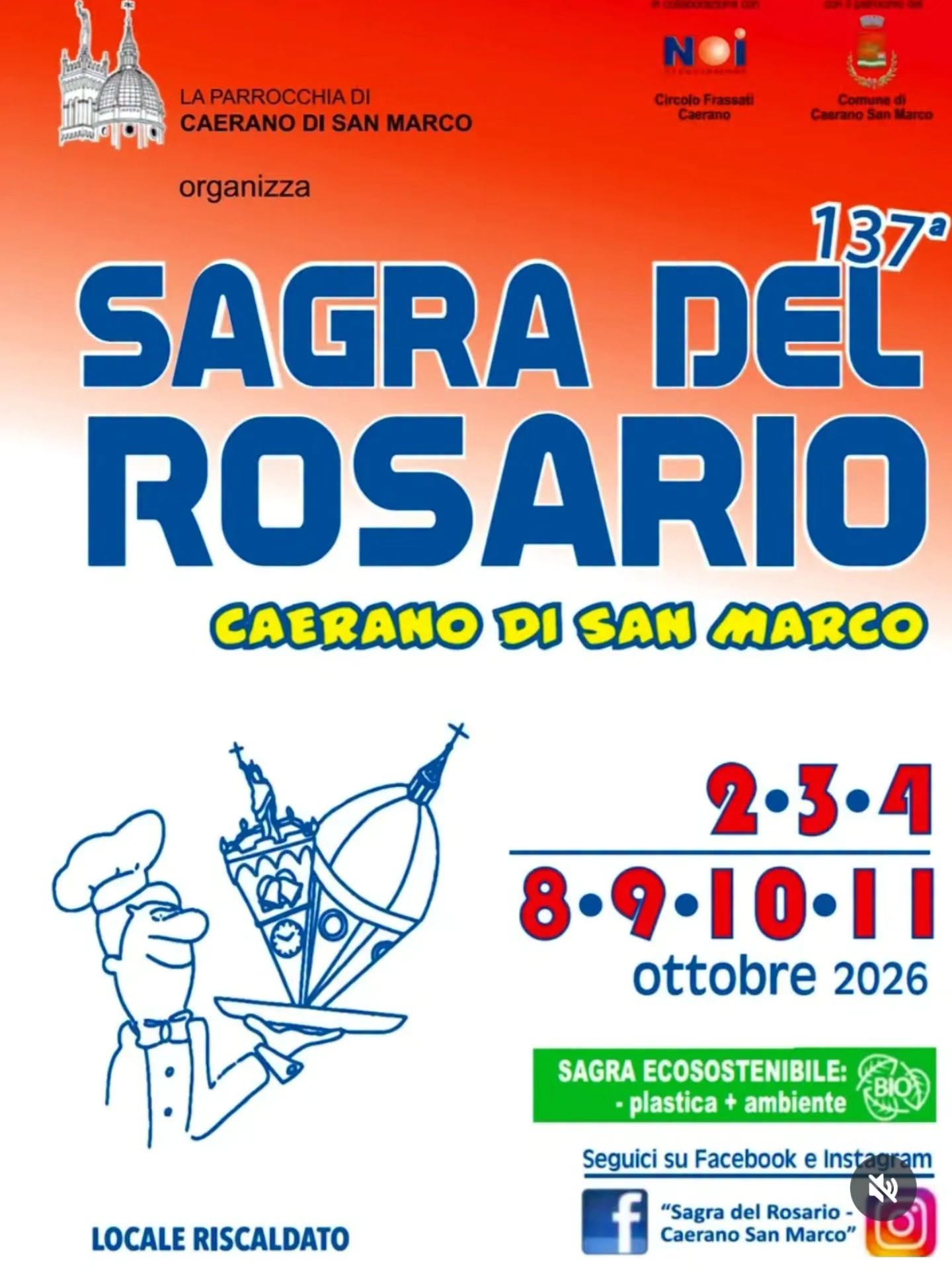 Plakat von Castagnata tradizionale alla Sagra del Rosario