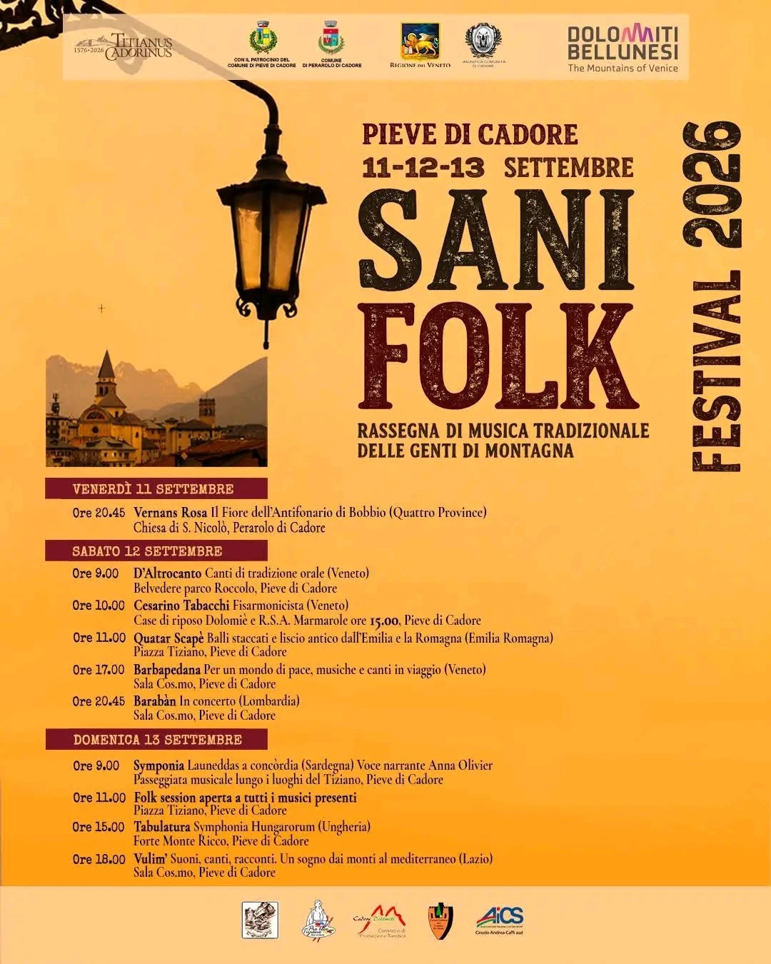 Locandina di SANI FOLK - Rassegna di Musica Tradizionale delle Genti di Montagna