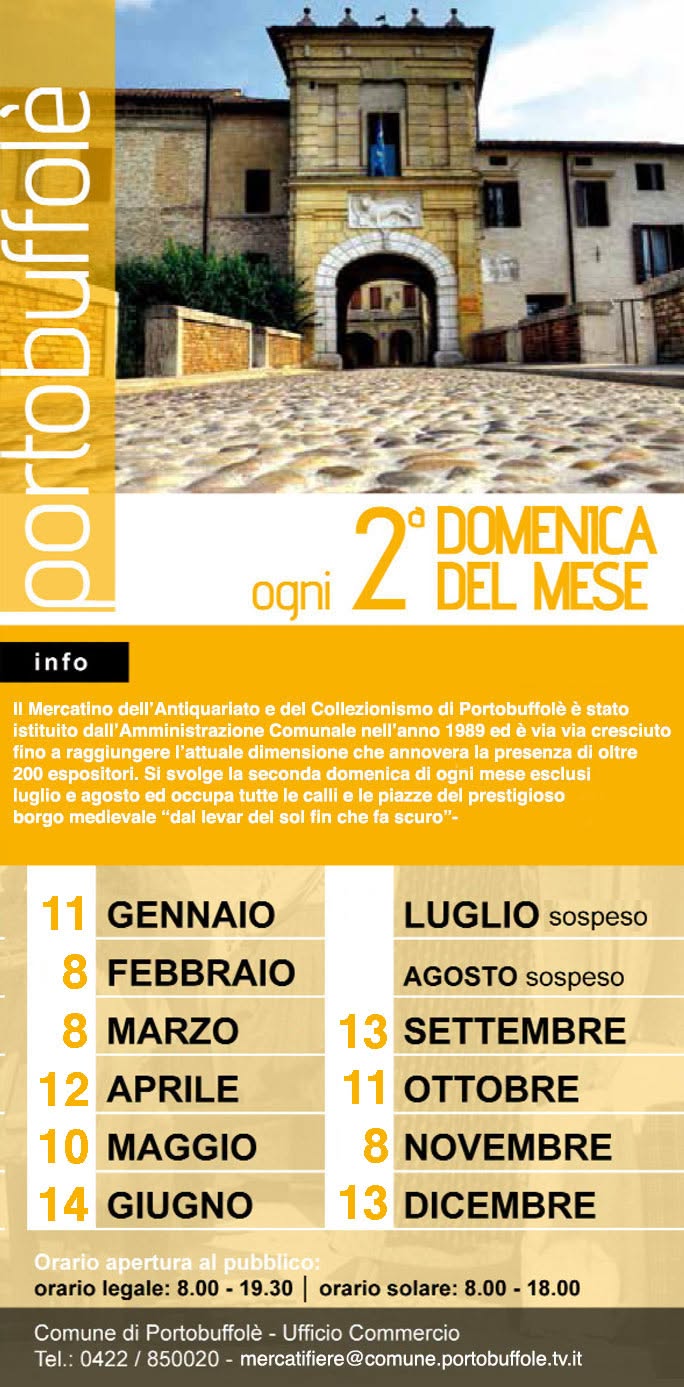 Locandina di Mercatino dell'Antiquariato e del Collezionismo di Portobuffolè