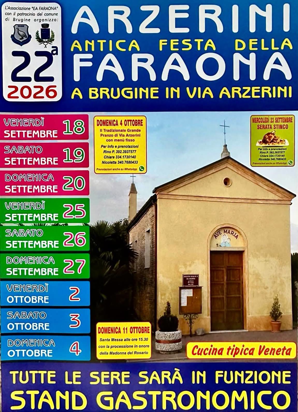 Locandina di Arzerini Antica Festa della Faraona