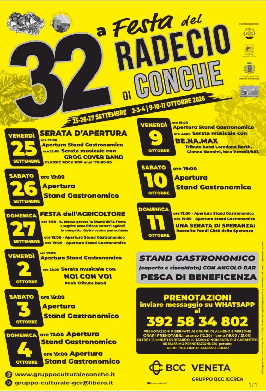 Locandina di 32^ Festa del Radecio di Conche