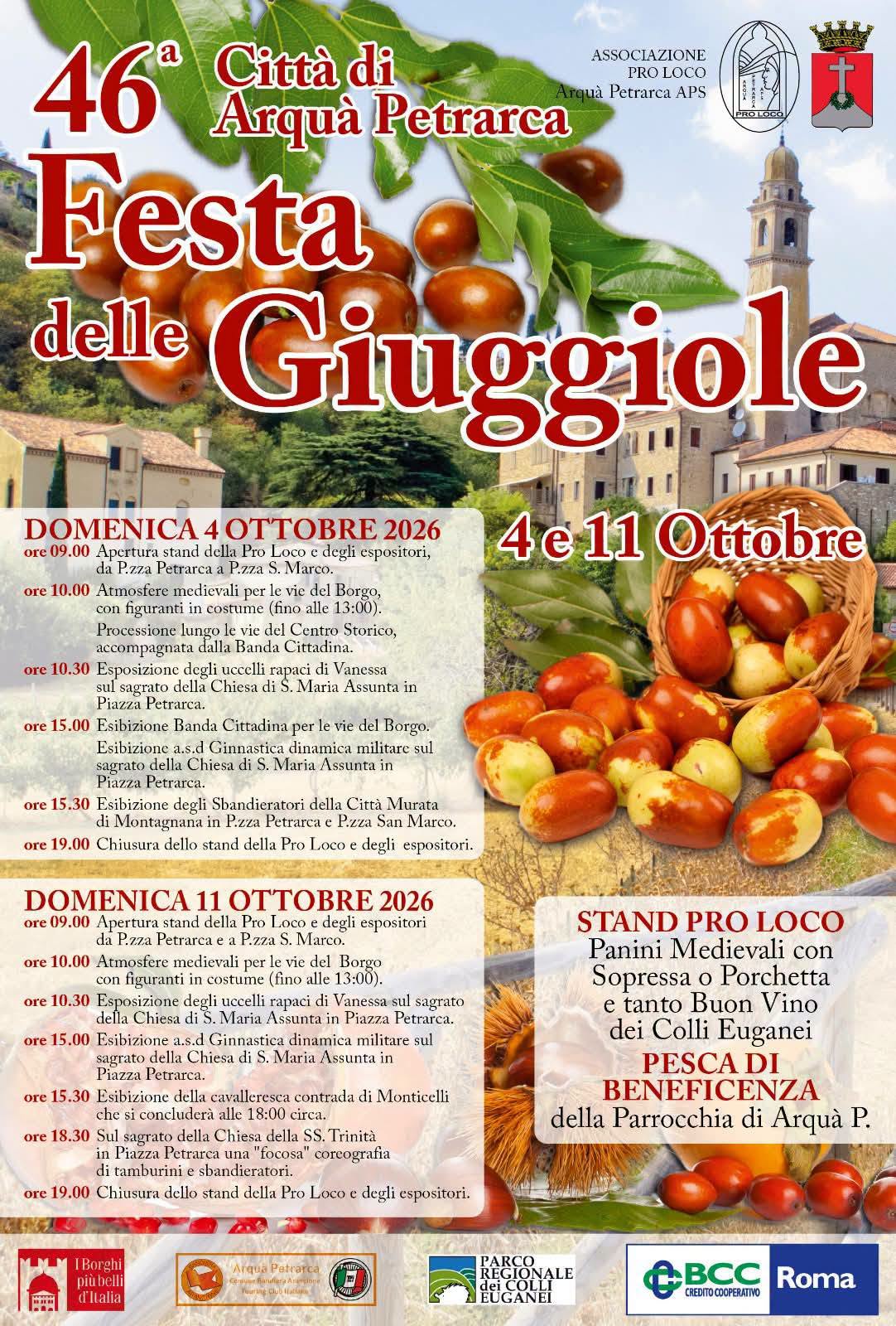 Locandina di 46ª Città di Arquà Petrarca Festa delle Giuggiole