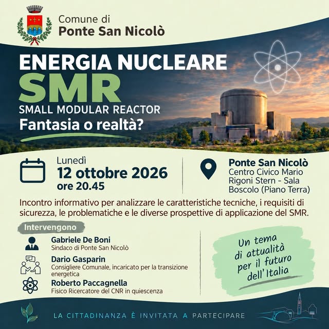 Locandina di Energia nucleare SMR - Small Modular Reactor: fantasia o realtà?