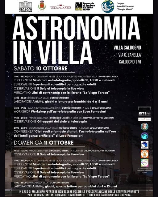 Locandina di Astronomia in Villa